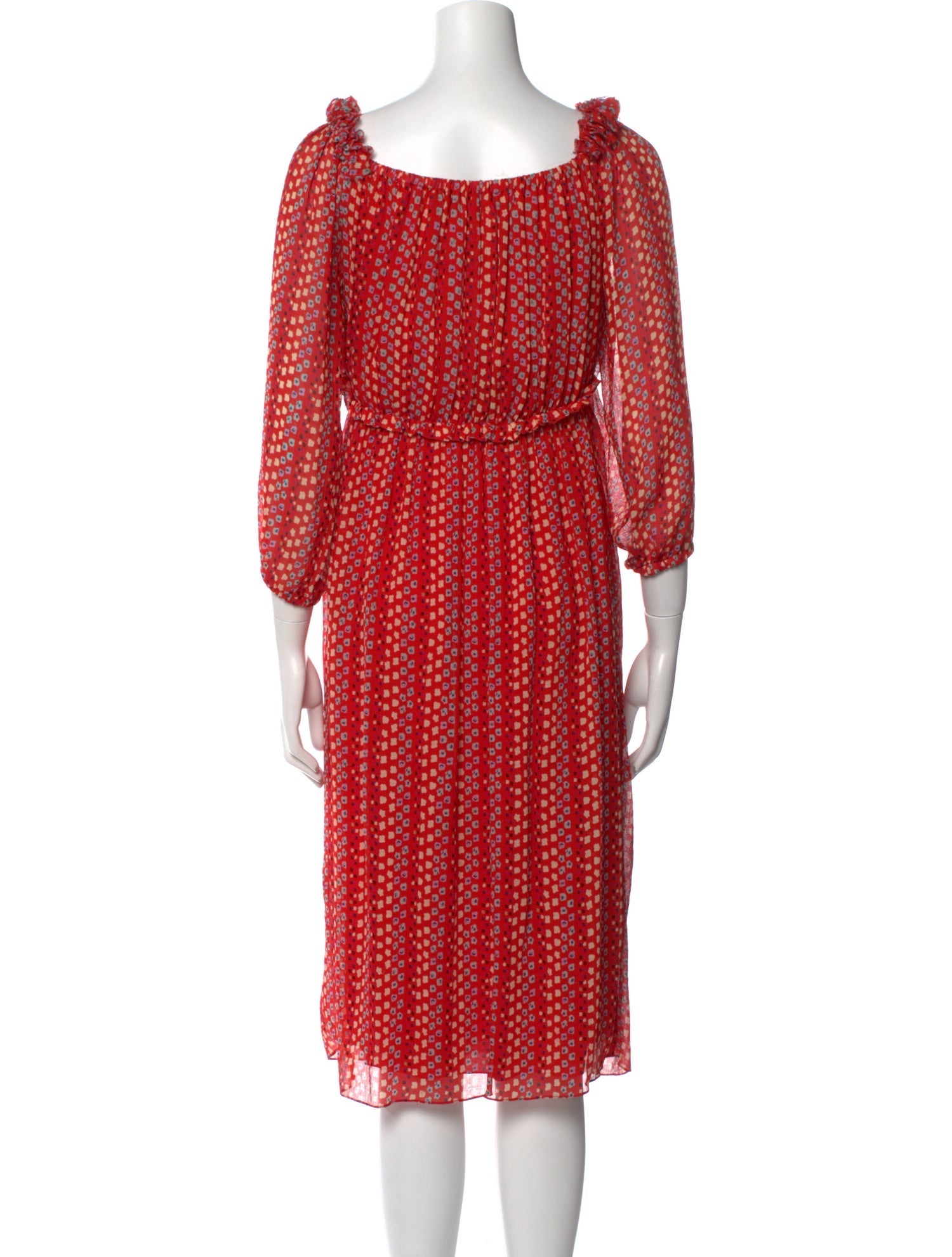 Tanya Taylor Printed Midi Length Dress